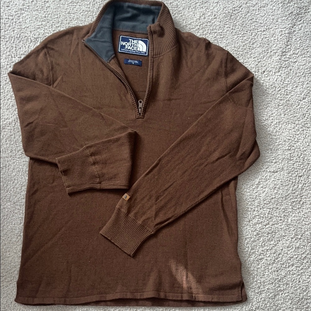 The North Face Men's Wool Brown Sweater Size Small